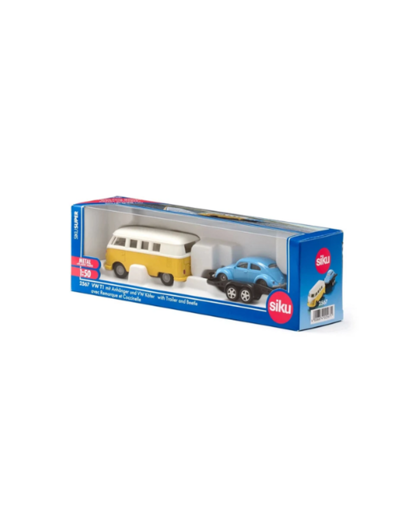 Siku Siku - VW T1 with Trailer and VW Beetle (1:50)