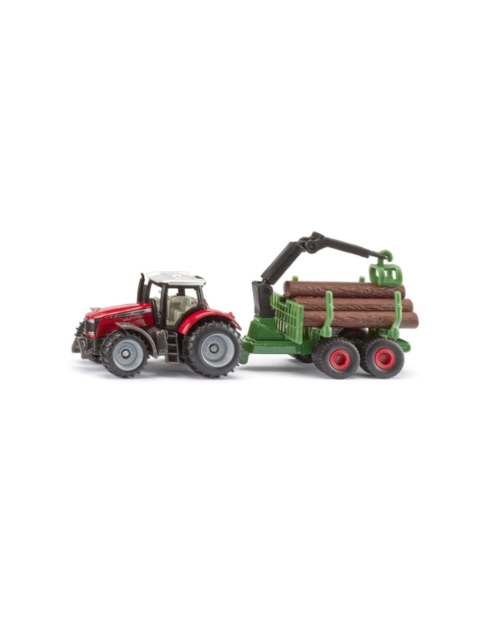 Siku Siku - Massey Ferguson With Forestry Trailer