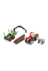Siku Siku - Massey Ferguson With Forestry Trailer