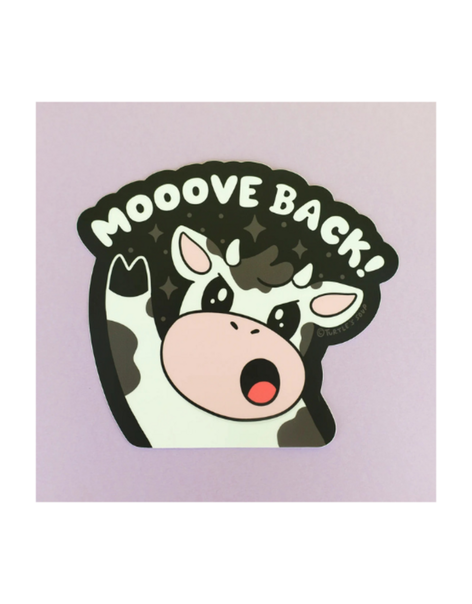 Turtle Soup Turtle's Soup - Mooove Back Cow Peek-a-Boo Large Car Vinyl Sticker