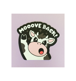 Turtle Soup Mooove Back Cow Peek-a-Boo Large Car Vinyl Sticker