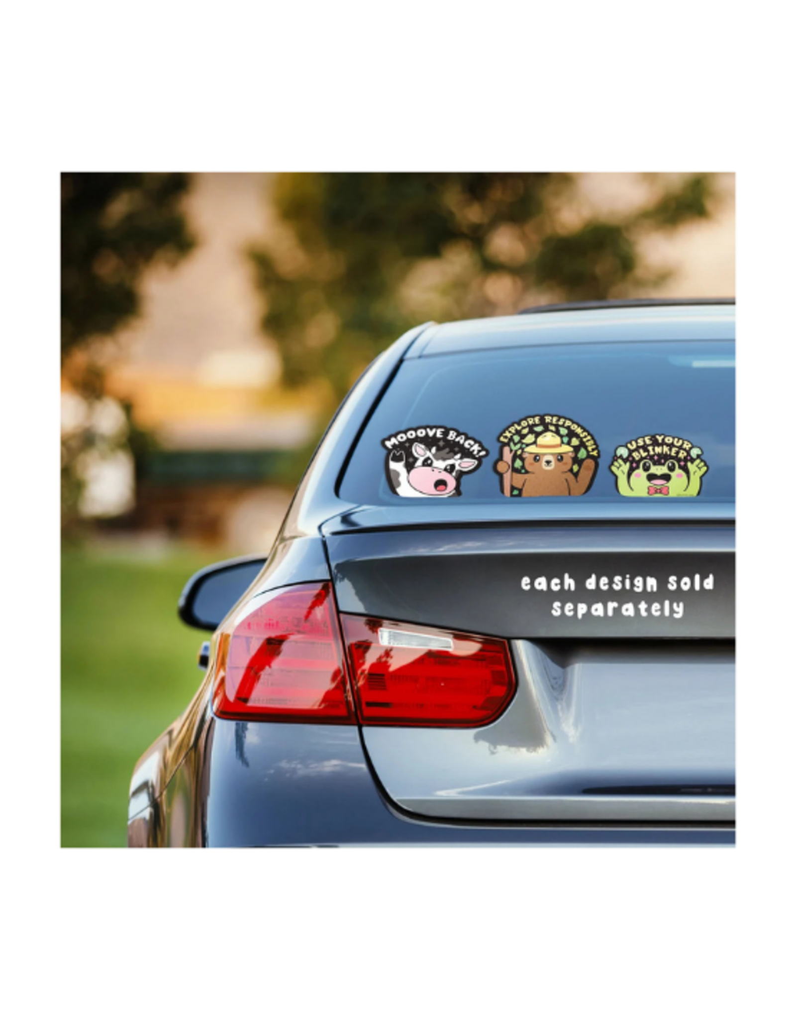 Turtle Soup Turtle's Soup - Mooove Back Cow Peek-a-Boo Large Car Vinyl Sticker