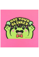 Turtle Soup Turtle's Soup - Use Your Blinker Frog Peek-a-Boo Large Car Vinyl Sticker