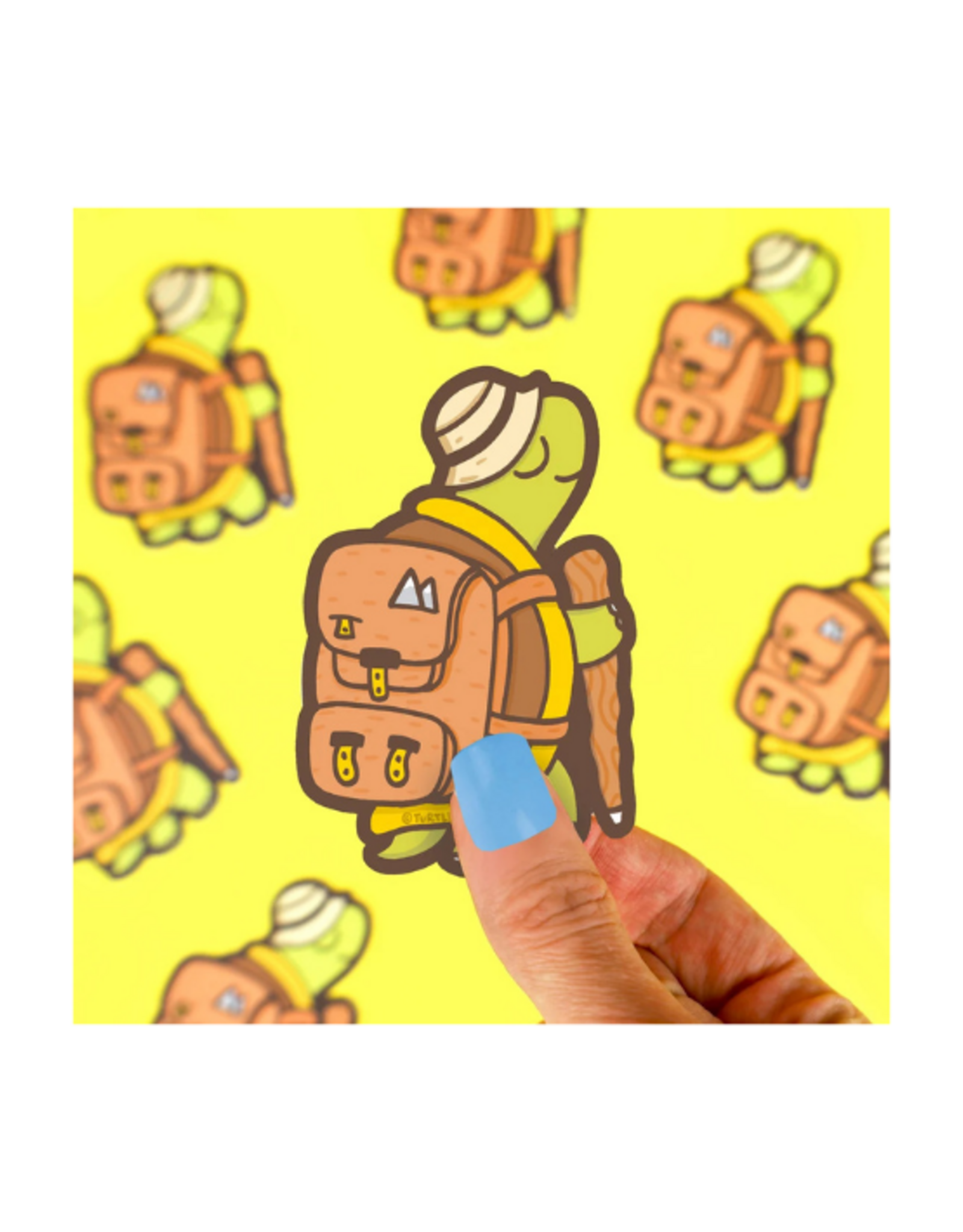 Turtle Soup Turtle's Soup - Hiking Tortoise Vinyl Sticker