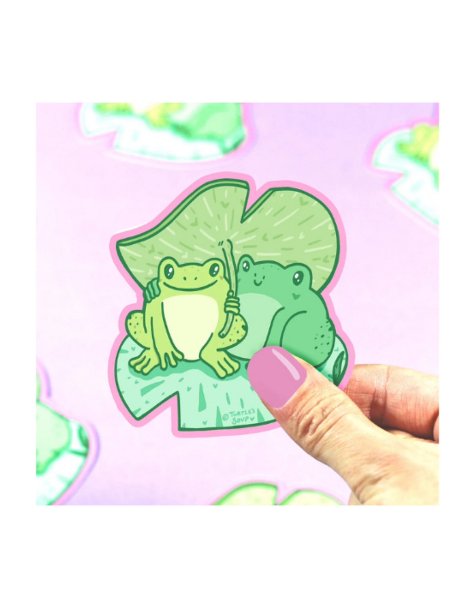 Turtle Soup Turtle's Soup - Frogs In Love Vinyl Sticker