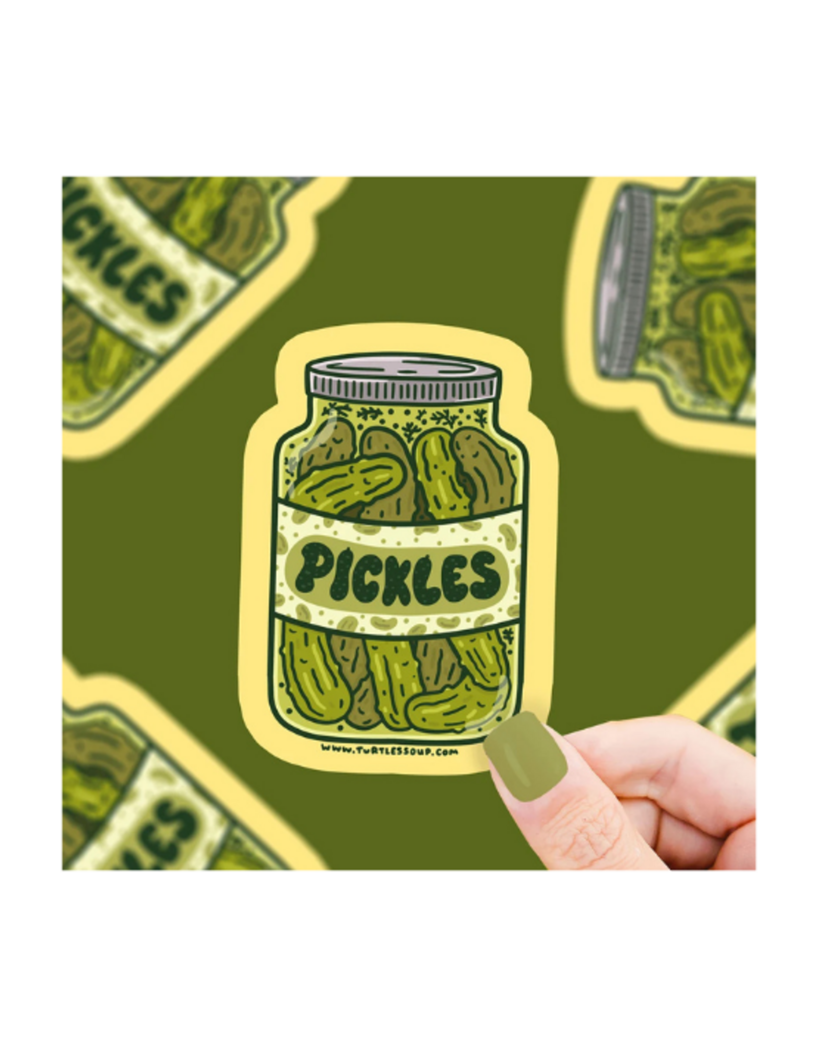 Turtle Soup Turtle's Soup - Delicious Pickle Jar Vinyl Sticker