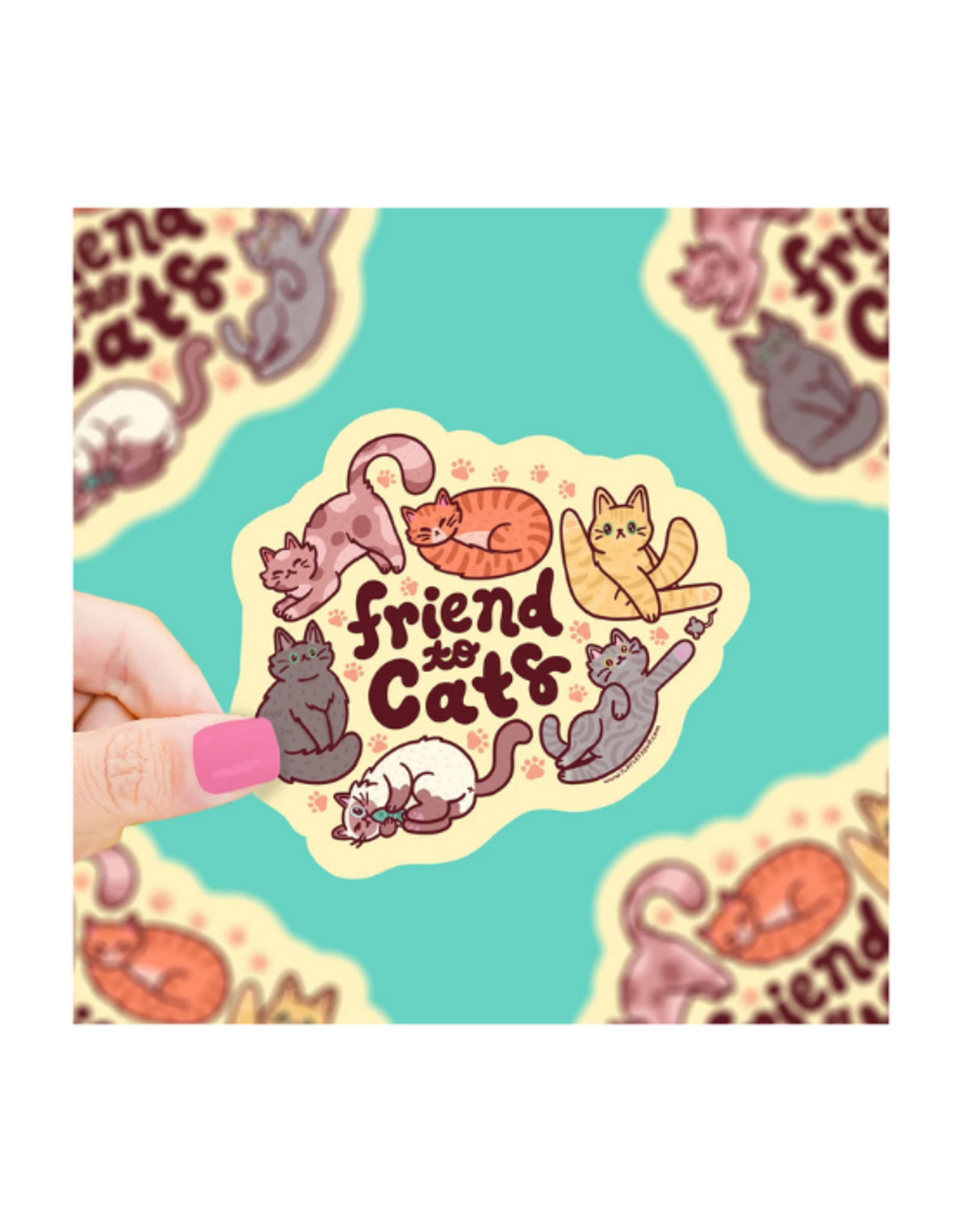 Turtle Soup Turtle's Soup - Friend to Cats Vinyl Sticker