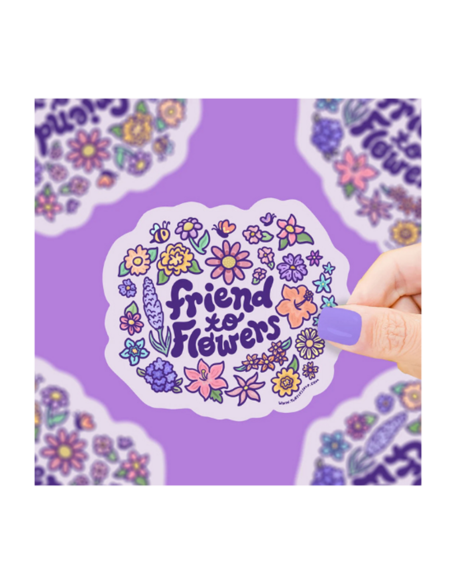 Turtle Soup Turtle's Soup - Friend to Flowers Vinyl Sticker