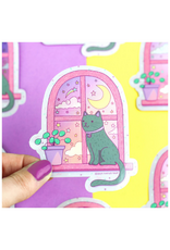 Turtle Soup Turtle's Soup - Magical Cat Moonlight Holographic Sticker