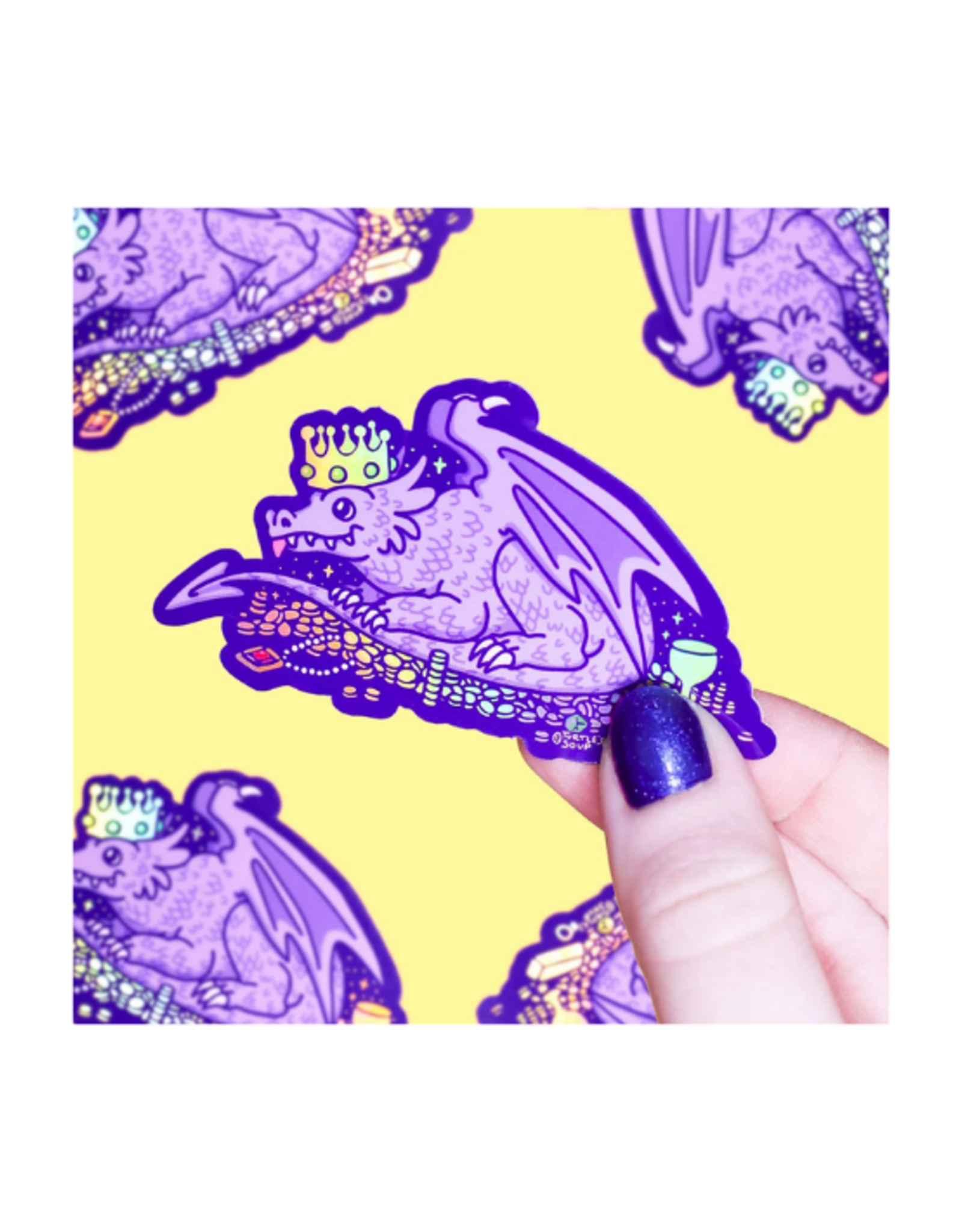 Turtle Soup Turtle's Soup - Dragon Treasure Hoard Holographic Vinyl Sticker