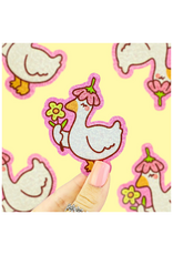 Turtle Soup Turtle's Soup - Floral Duck Glitter Vinyl Sticker