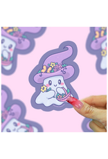 Turtle Soup Turtle's Soup - Cottagecore Pastel Floral Ghost Vinyl Sticker