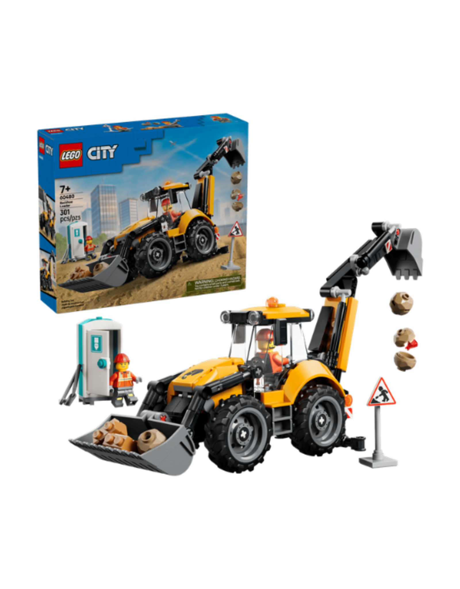 Lego Lego - City - 60480 - Yellow Backhoe Loader