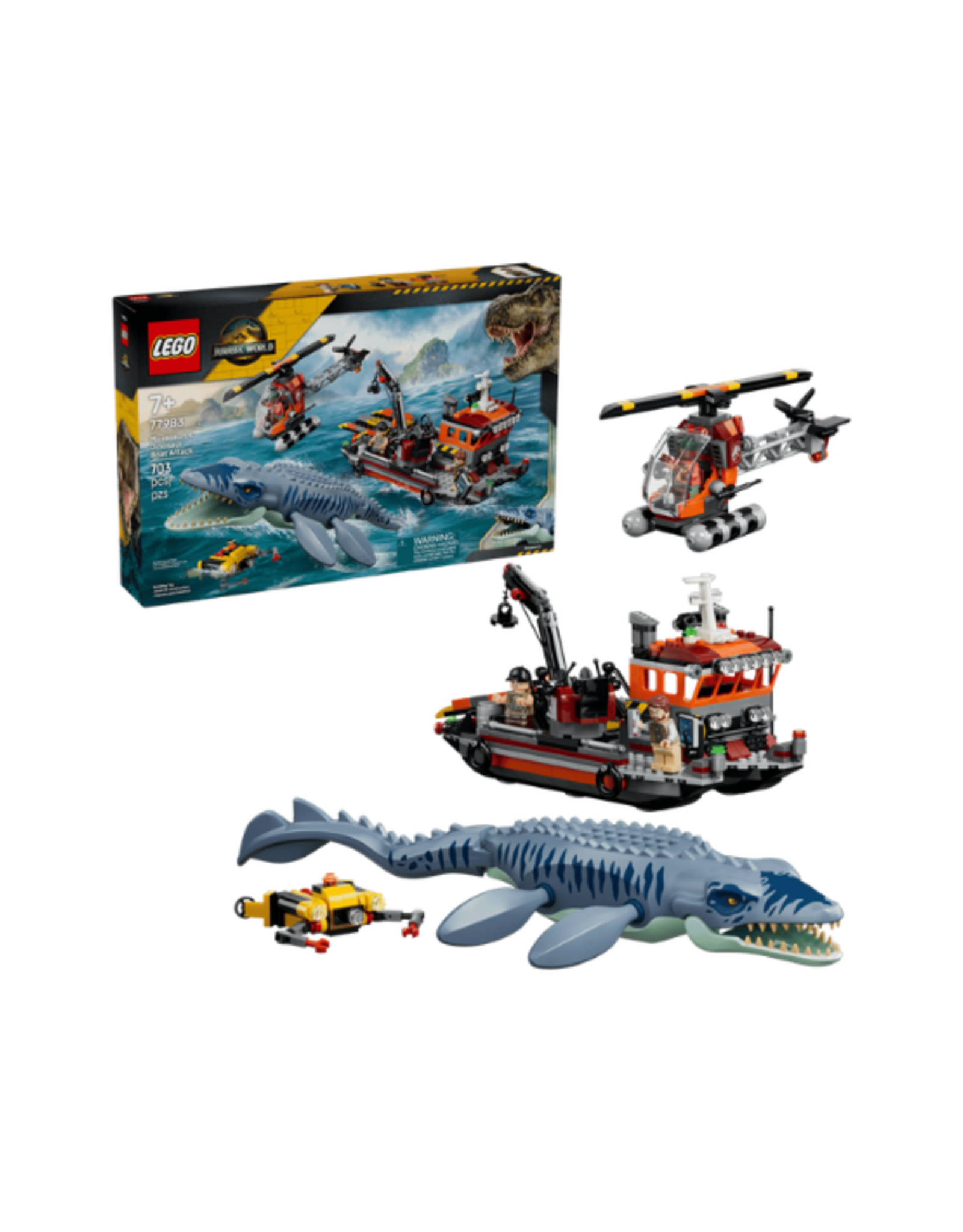 Lego Lego - Jurassic World - 77983 - Mosasaurus Dinosaur Boat Attack