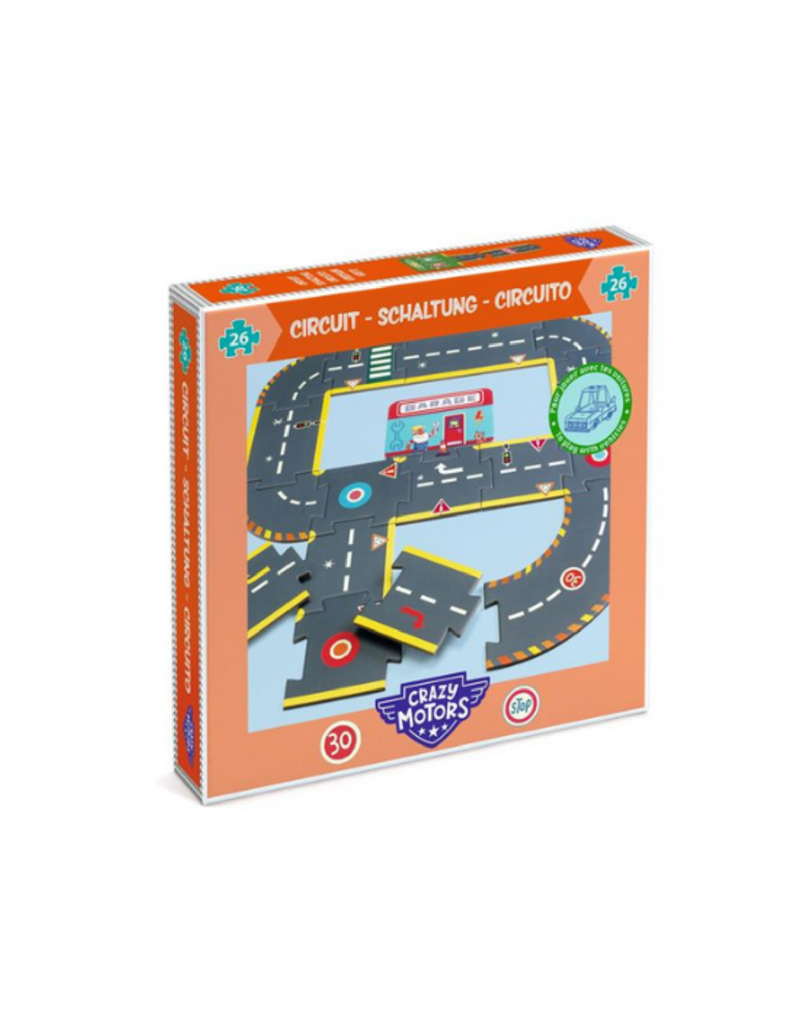 Djeco Djeco - Crazy Motors / Giant Puzzle Circuit - 26pcs