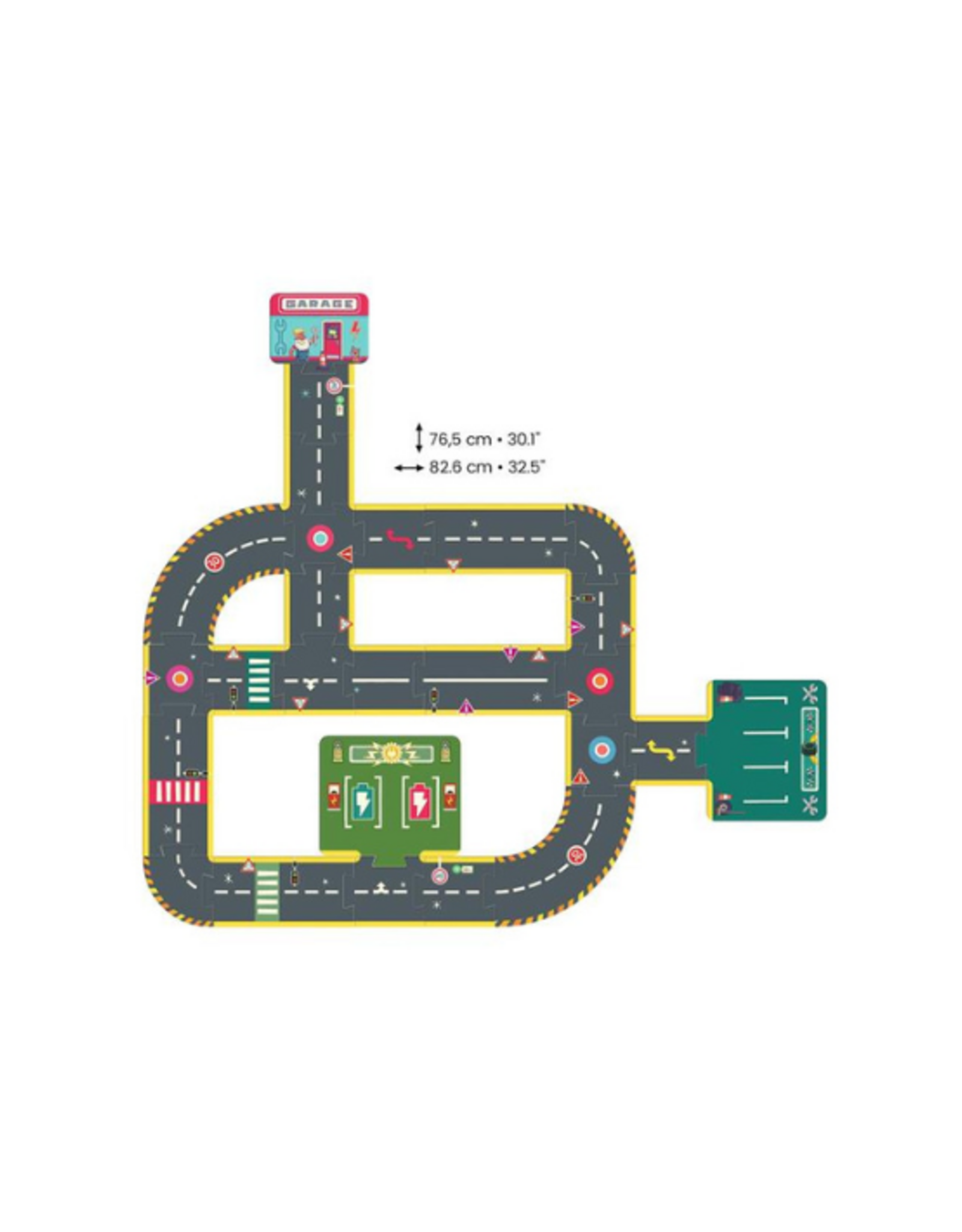 Djeco Djeco - Crazy Motors / Giant Puzzle Circuit - 26pcs