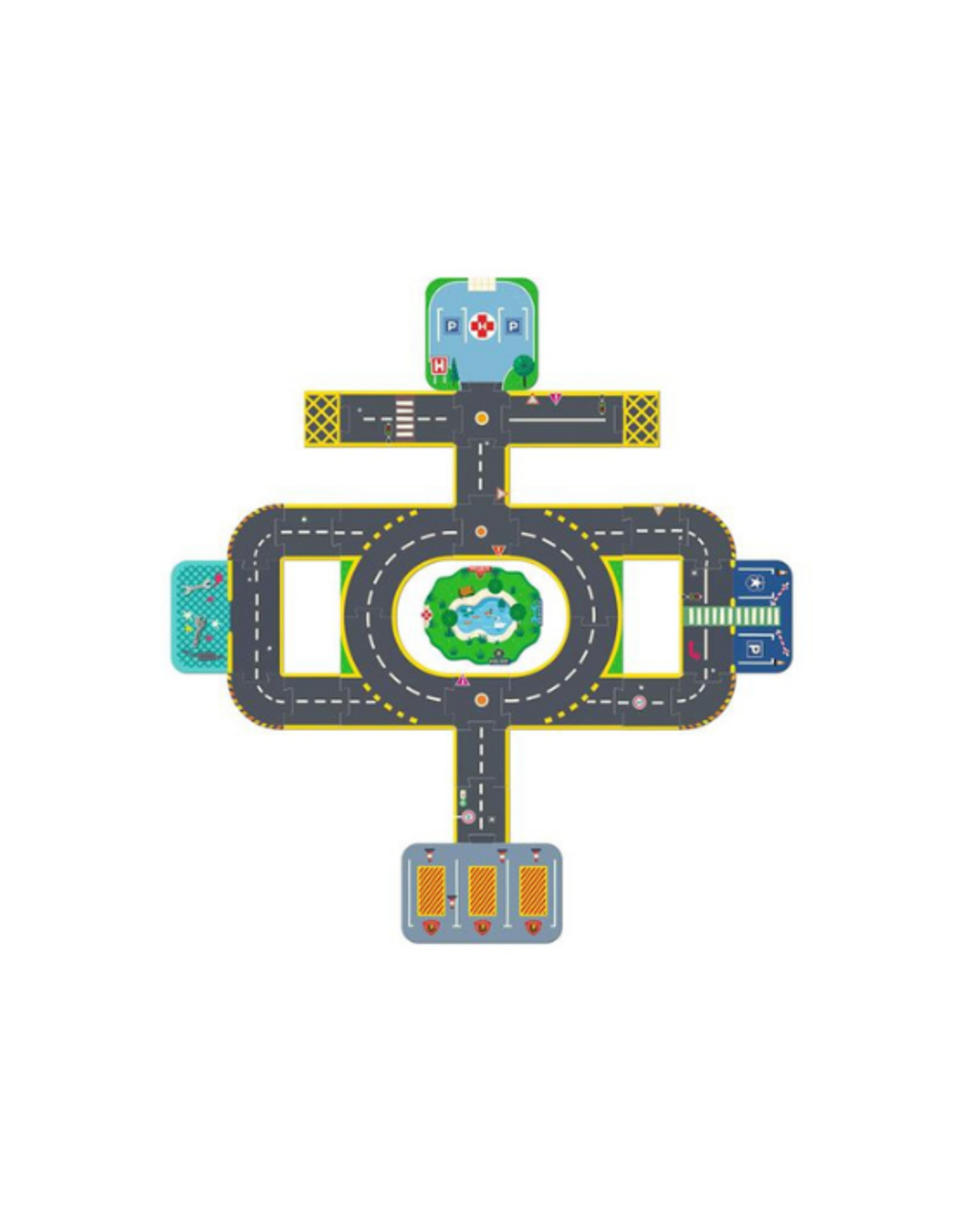 Djeco Djeco - Crazy Motors / Puzzle'Up City-Giant- 33 pcs