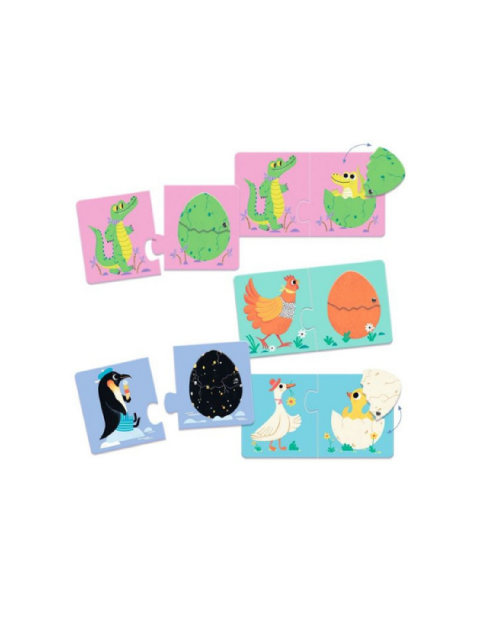 Djeco Djeco - Puzzle Duo / Articulo Funny Eggs