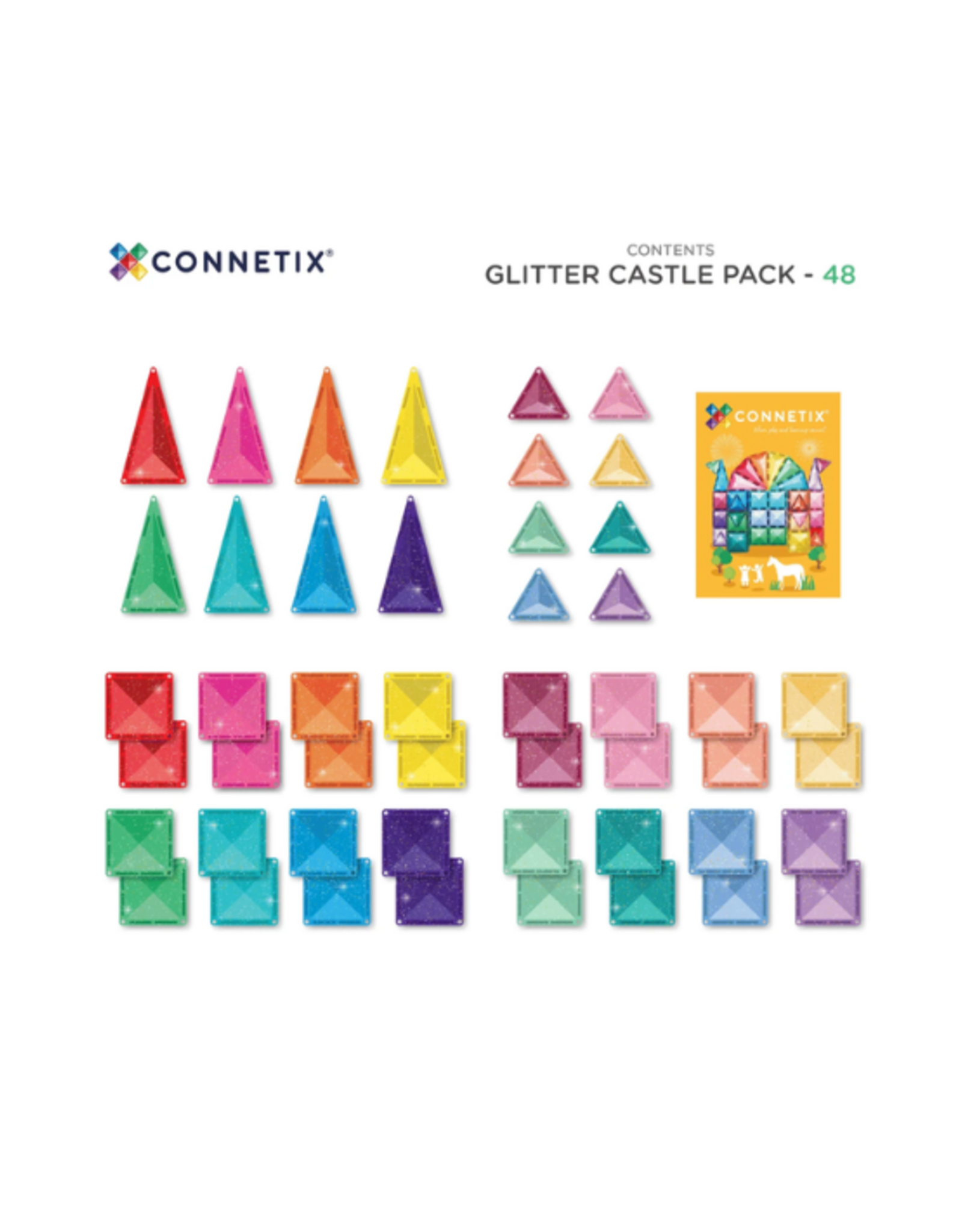 Connetix Connetix - Glitter Castle Pack 48 pc