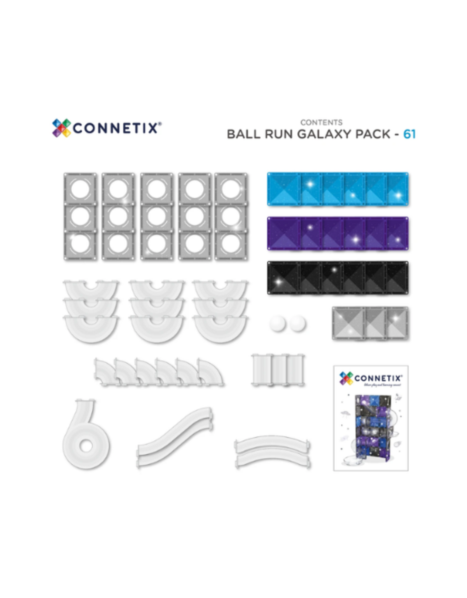 Connetix Connetix - Ball Run Galaxy Pack 61 pc