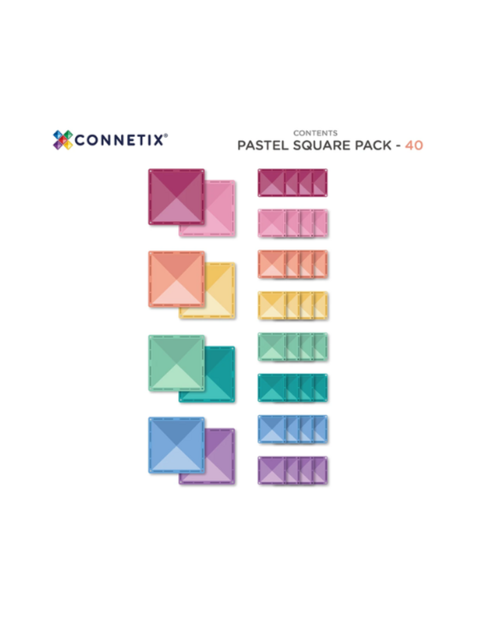 Connetix Connetix  - Pastel Square Pack 40 pc