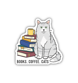 Stickers Northwest Inc. Stickers Northwest Books Coffee and Cats Sticker