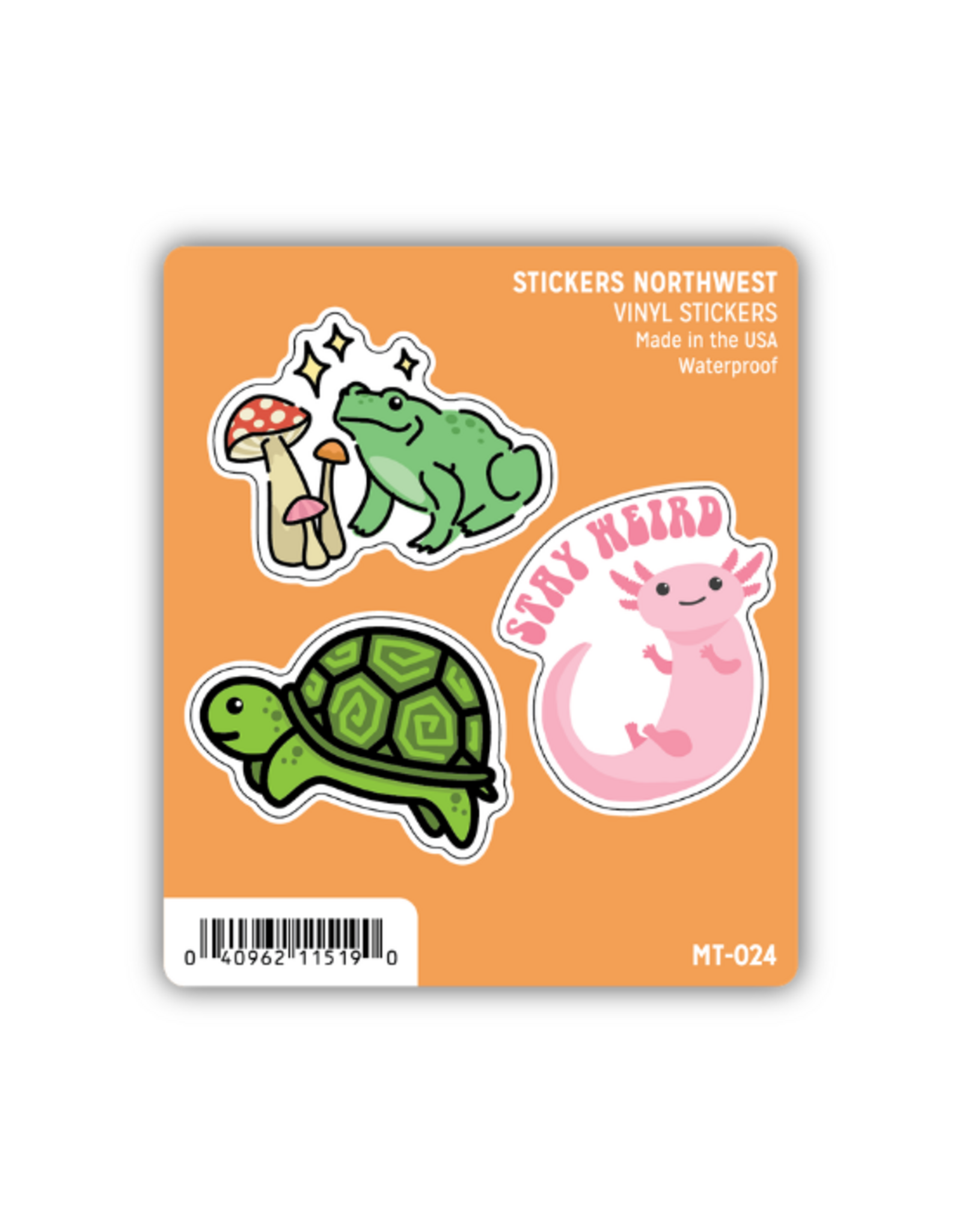 Stickers Northwest Inc. Stickers Northwest - Cute Amphibian Mini Trio Stickers