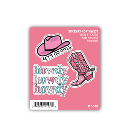 Stickers Northwest Inc. Stickers Northwest Sparkly Cowgirl Mini Trio Stickers