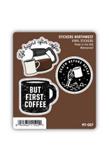 Stickers Northwest Inc. Stickers Northwest - Coffee Mini Trio Stickers