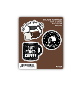 Stickers Northwest Inc. Stickers Northwest Coffee Mini Trio Stickers