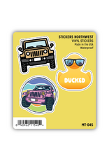 Stickers Northwest Inc. Stickers Northwest - Jeep Lover Mini Trio Stickers