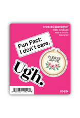 Stickers Northwest Inc. Stickers Northwest - Snarky Ugh Mini Trio Stickers