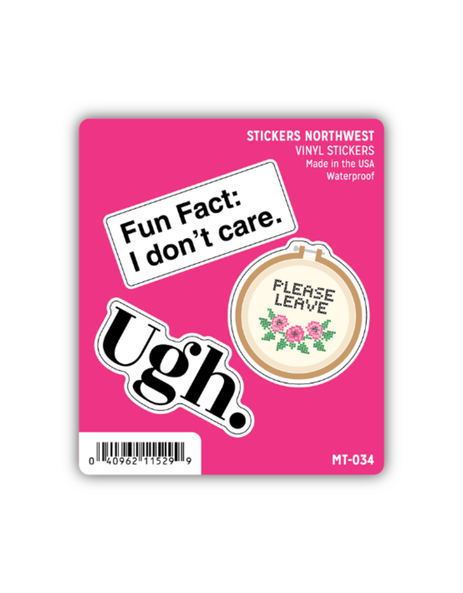Stickers Northwest Inc. Stickers Northwest - Snarky Ugh Mini Trio Stickers