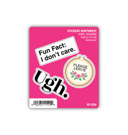 Stickers Northwest Inc. Stickers Northwest Snarky Ugh Mini Trio Stickers