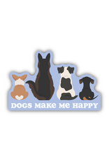 Stickers Northwest Inc. Stickers Northwest - Dogs Make Me Happy Sticker