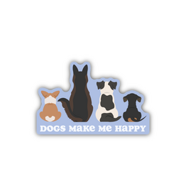 Stickers Northwest Inc. Stickers Northwest Dogs Make Me Happy Sticker