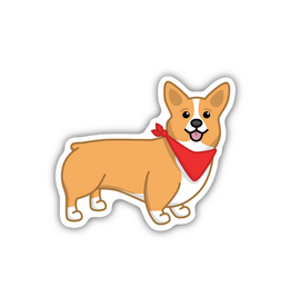 Stickers Northwest Inc. Stickers Northwest Corgi With Bandana Sticker
