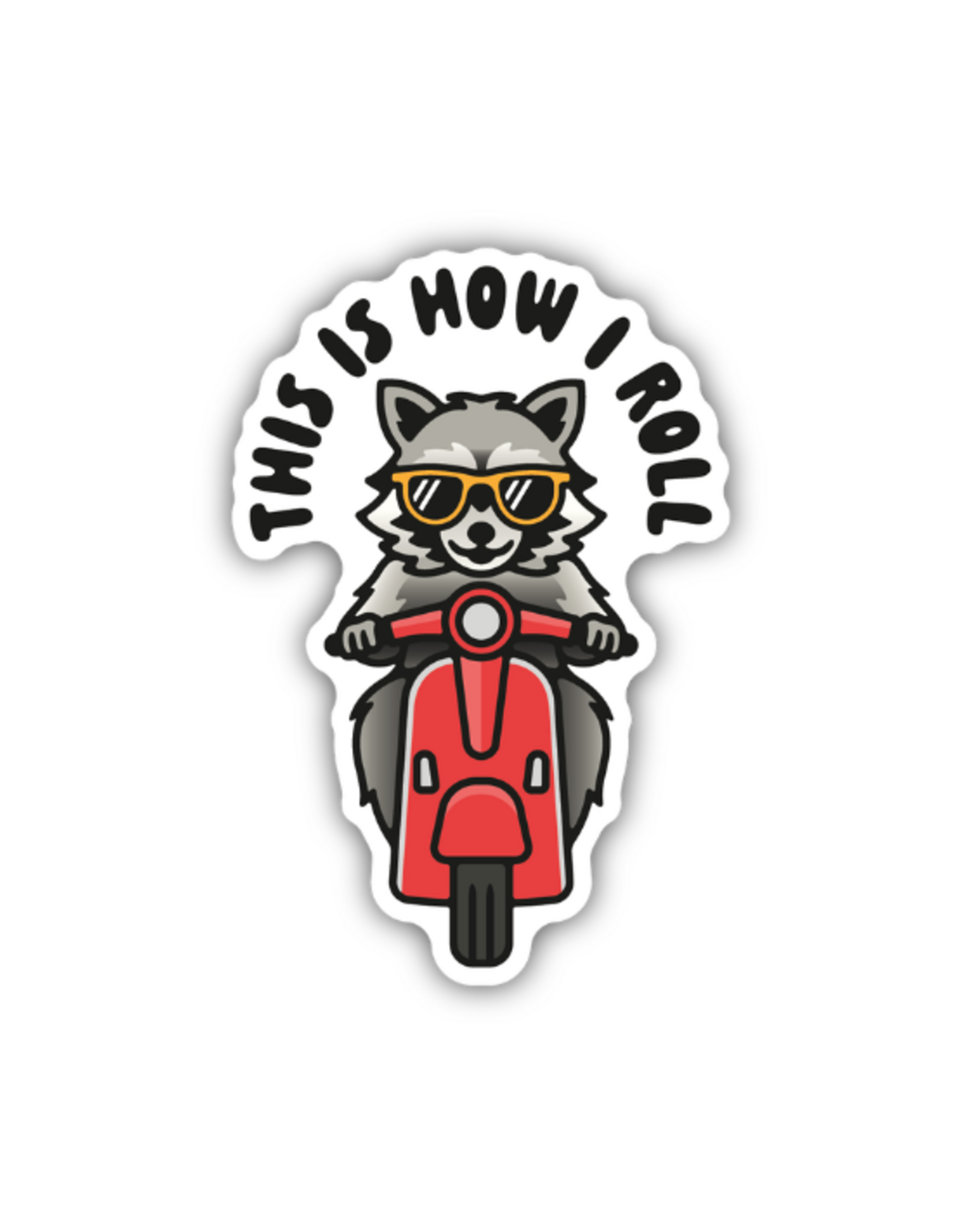 Stickers Northwest Inc. Stickers Northwest - This Is How I Roll Raccoon On A Moped Sticker