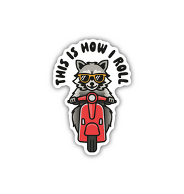 Stickers Northwest Inc. Stickers Northwest This Is How I Roll Raccoon On A Moped Sticker