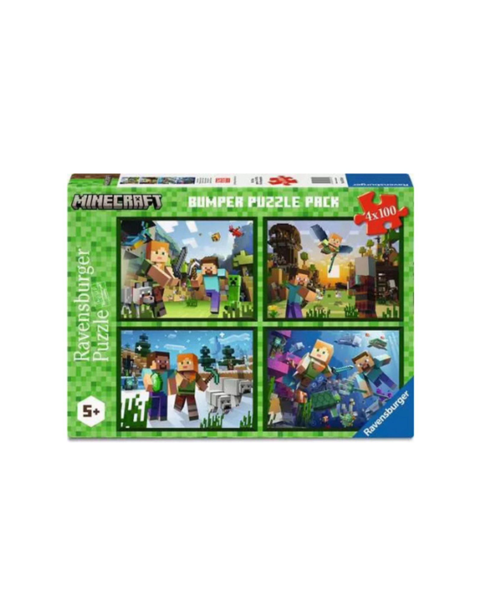 Ravensburger Ravensburger - 4x100pcs - Minecraft Bumper Puzzle Pack