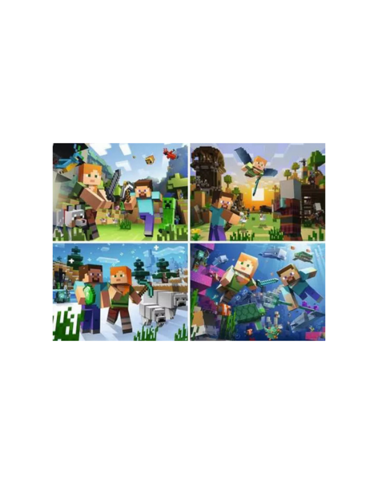 Ravensburger Ravensburger - 4x100pcs - Minecraft Bumper Puzzle Pack