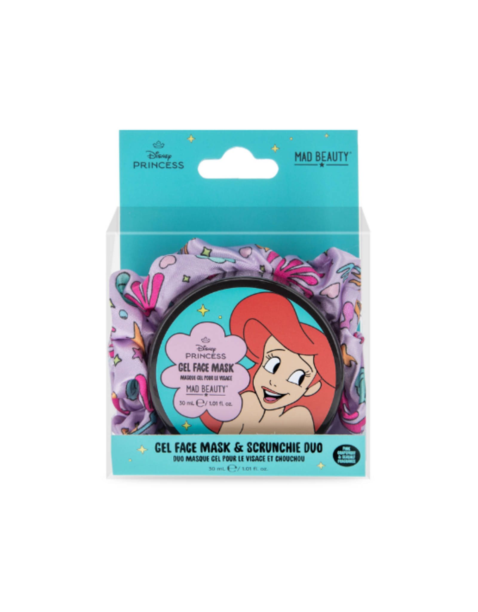 Mad Beauty Mad Beauty - Disney Princess Express Yourself -Gel Face Mask & Scrunchie-Ariel