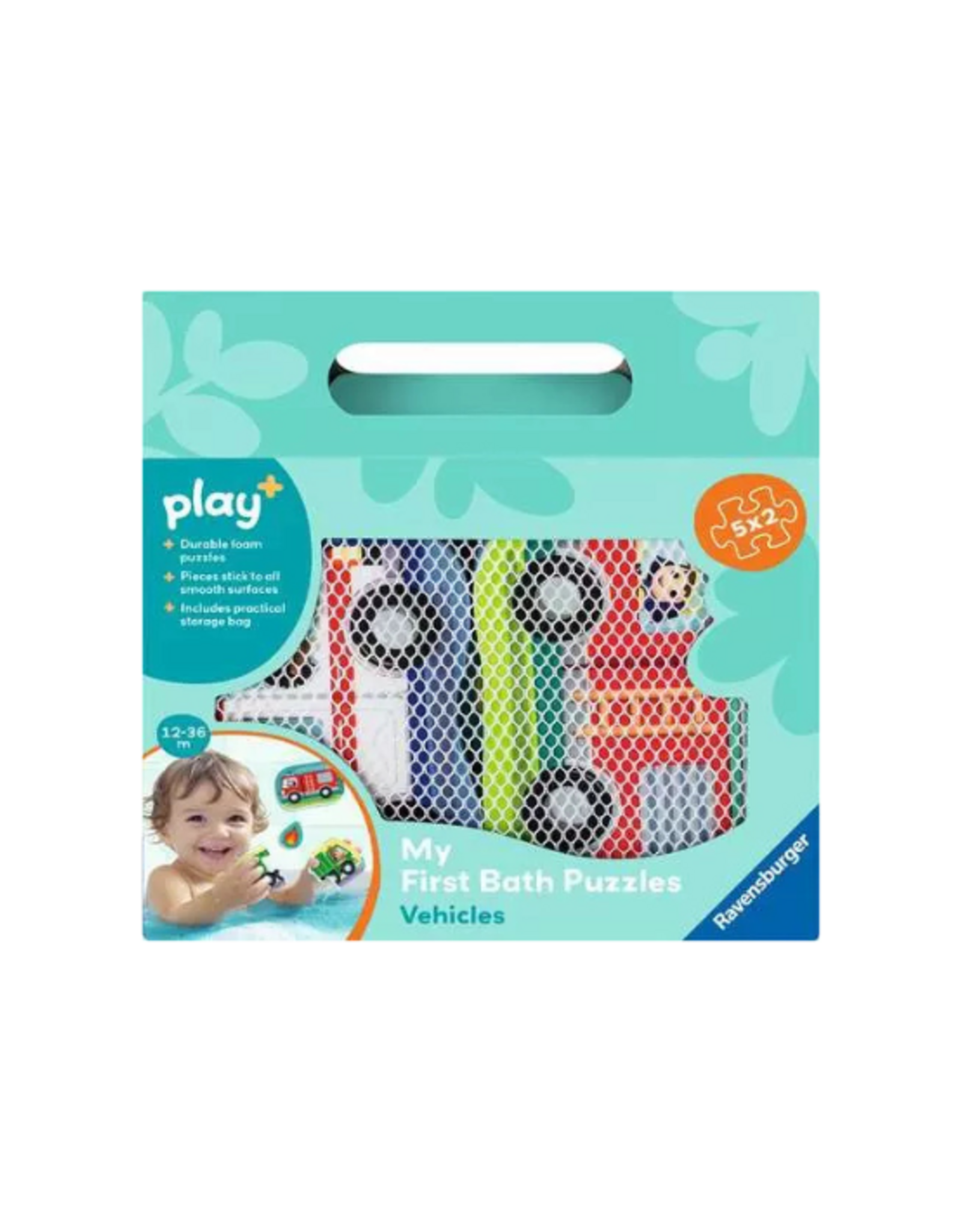 Ravensburger Ravensburger - Play+ My First Bath Puzzles: Vehicles