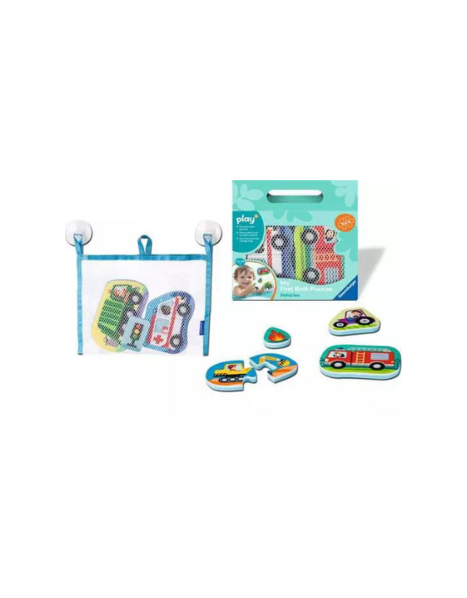 Ravensburger Ravensburger - Play+ My First Bath Puzzles: Vehicles