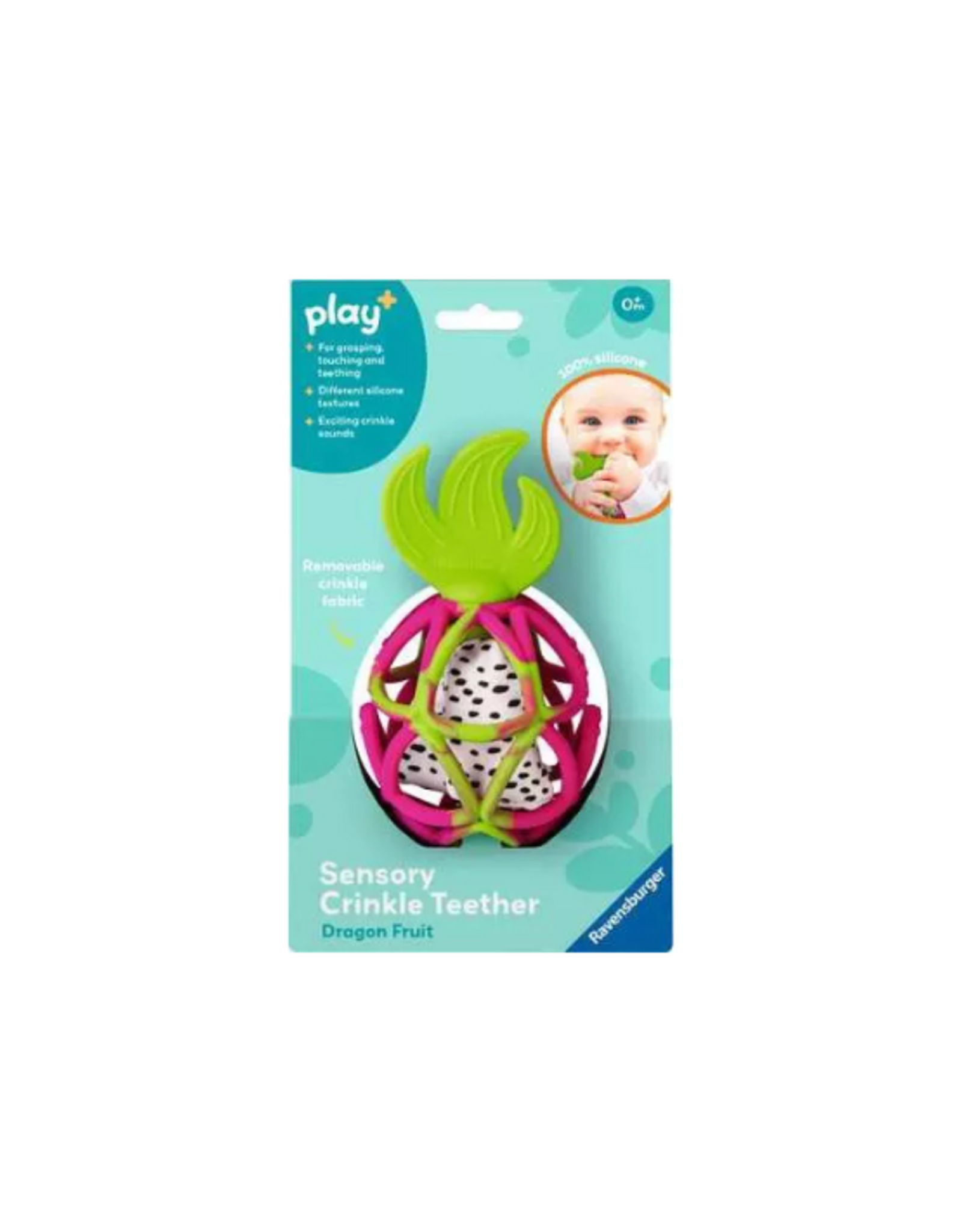 Ravensburger Ravensburger - Play+ Sensory Crinkle Teether: Dragon Fruit