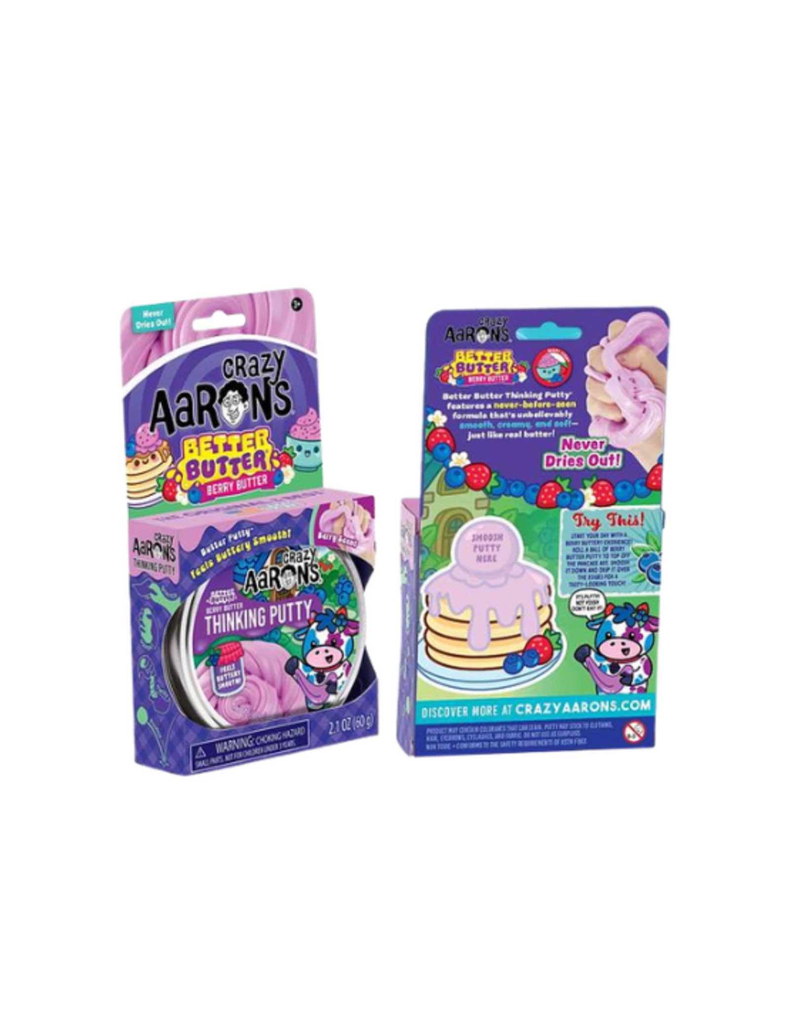 Crazy Aarons Crazy Aarons - 4" Better Butter Berry Butter Thinking Putty
