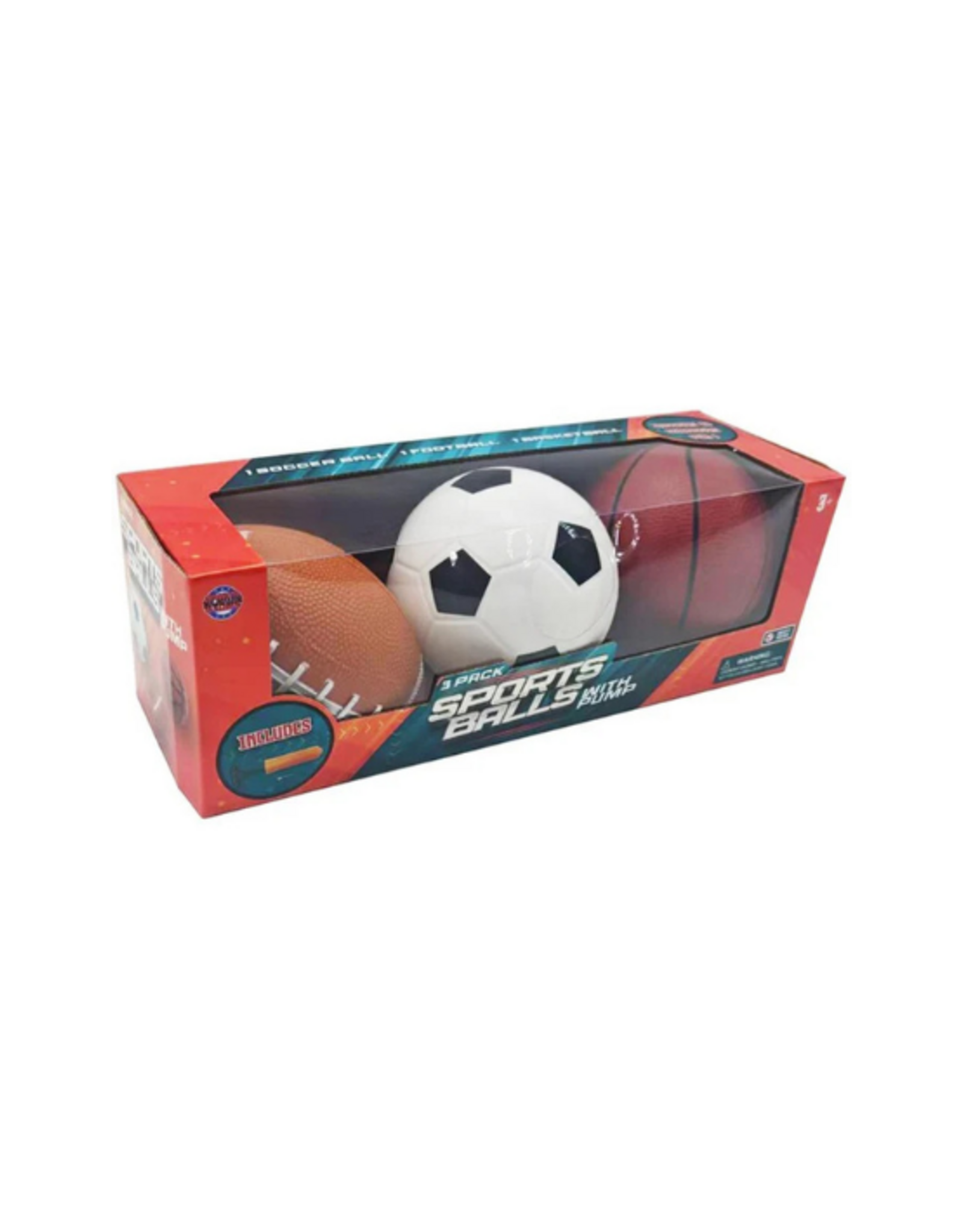 Brooklyn Lollipop Sports Balls W/Pump - 3 Pack