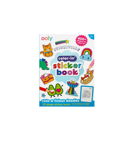 Ooly Ooly Stickiville Color-In' Sticker Book Cute-A-Licious Doodles