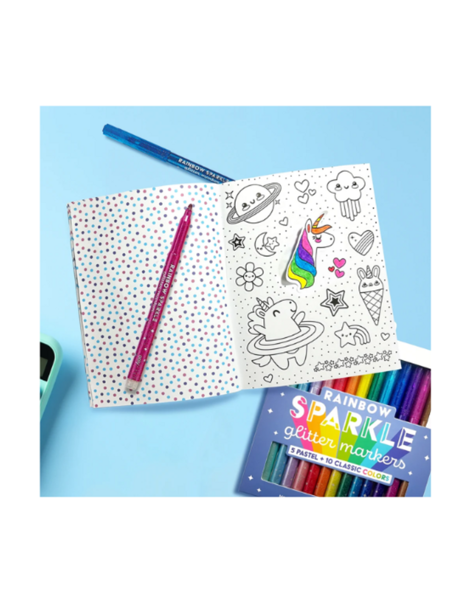 Ooly Ooly - Stickiville Color-In' Sticker Book - Cute-A-Licious Doodles