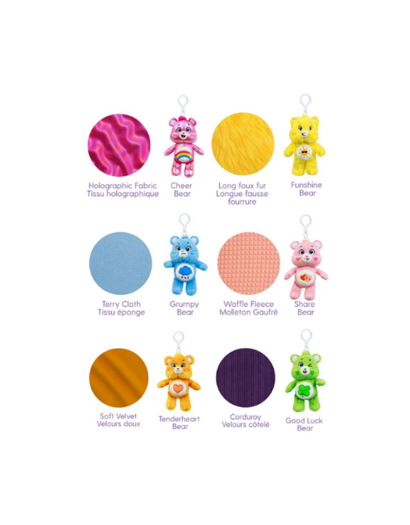 Care Bears Pocket Stars Clip On Plush